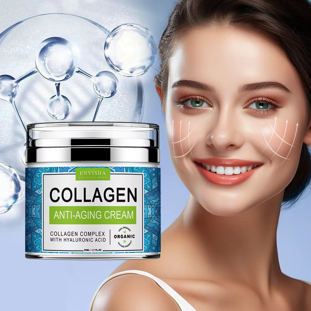 Face Cream Collagen Hyaluronic Acid Skin Care Anti-Wrinkle Moisturizing Anti-Aging Night Shrink Pores Whitening Smooth