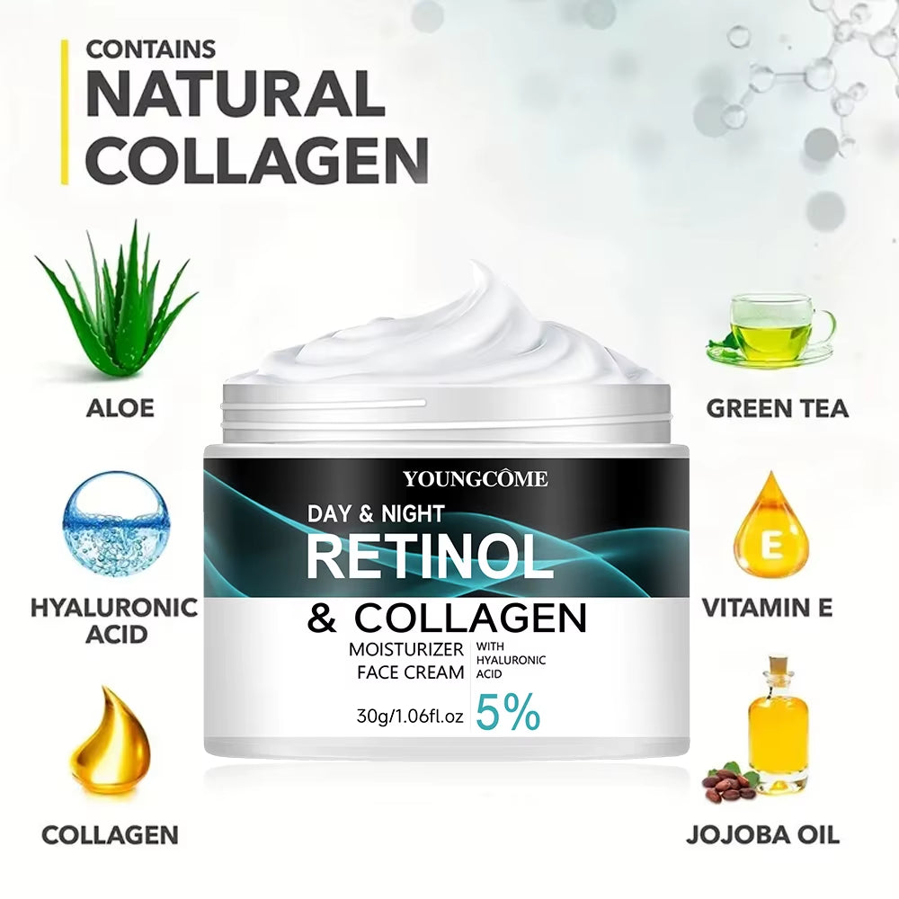 Retinol Collagen Moisturizing Cream Promotes Skin Elasticity and Luster Nourishing Brightening Improve Skin Texture